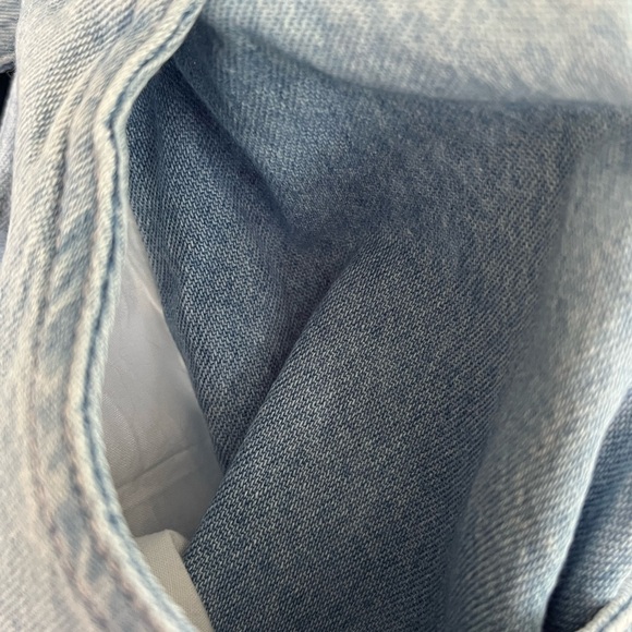 Susan Bristol Long Chambray Denim Maxi Jean Skirt Slit in back Size 8 - Picture 10 of 14